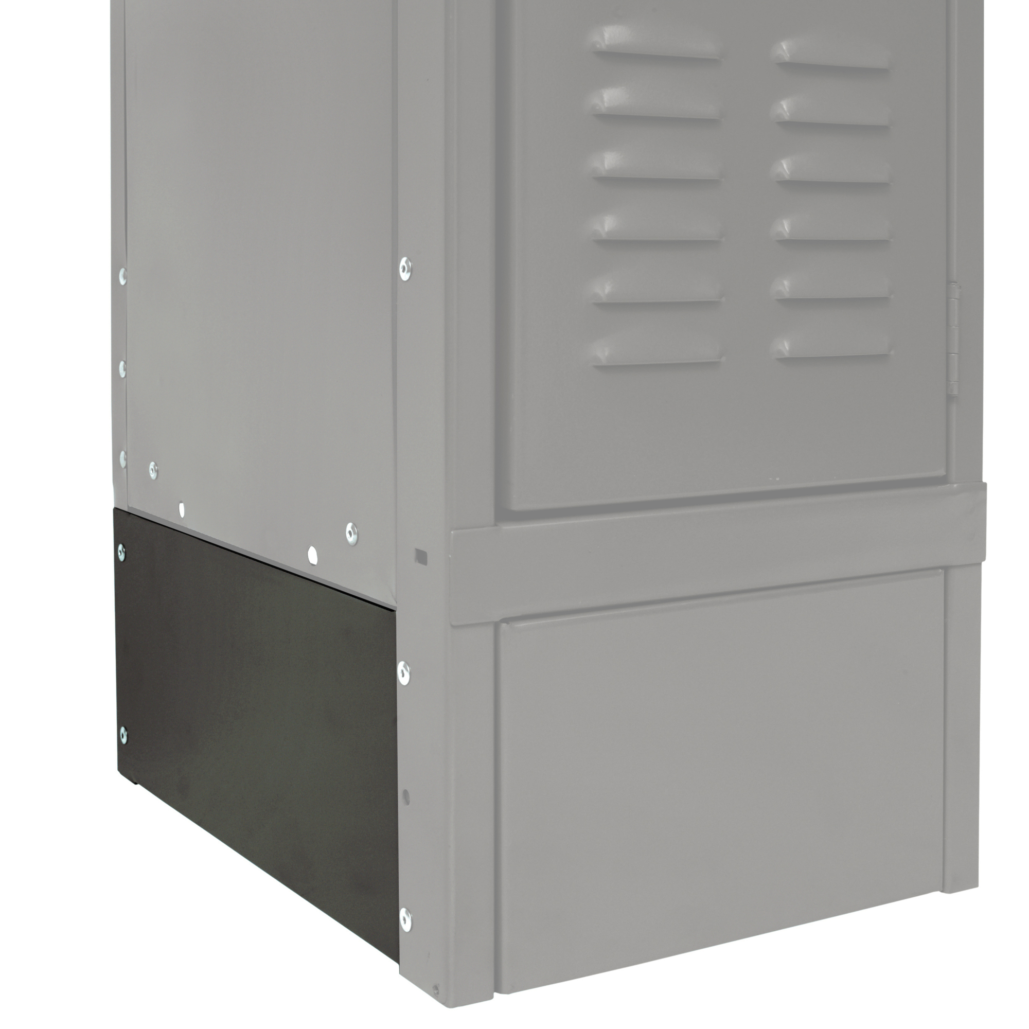 Hallowell, Closed Side Base for locker, Height 6 in, Width 0 in, Color Black, Model# KCSB12ME
